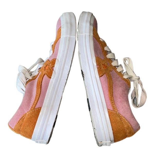 Golf Le Fleur x Converse One Star Ox Pink Orange Suede Sneakers  7 Women / 5 Men - Picture 10 of 16